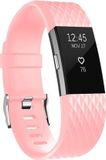 By Qubix Qubix - Compatible Fitbit Charge 2 Bandje - Siliconen - Maat S - Roze