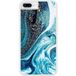 Apple iPhone 6 Marbre bleu paillete Verstevigd hoesje met sublimatie bedrukking