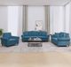 Maison Exclusive - Ensemble de canapés 3 pièces avec coussins en velours bleu