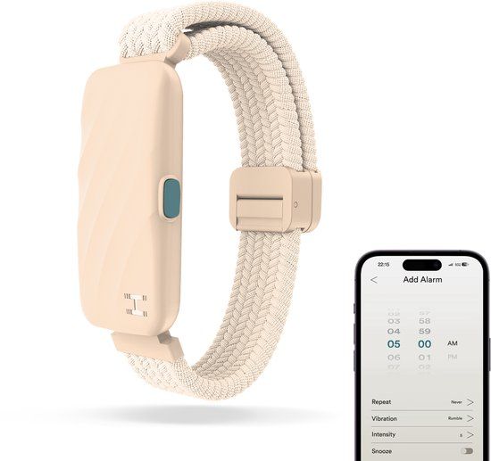 HoMedics Wakeband Trillingsalarm Armband Wekker - Cream