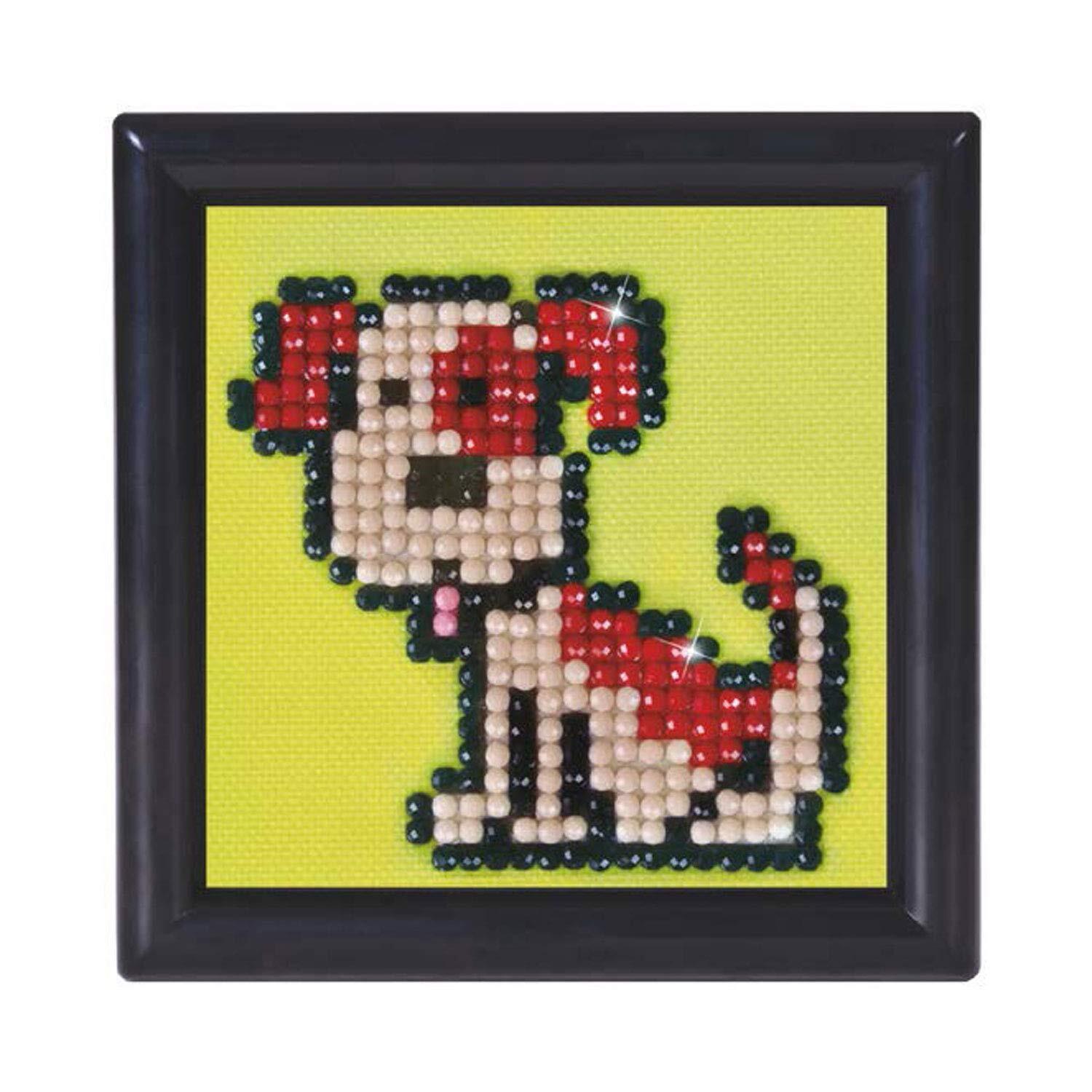 Diamond Dotz Diamond Dotz? Fido in frame: 7x7 cm - Diamond Painting