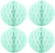 Merkloos / Sans marque Fest-Dekor Gmbh Papieren kerstballen - 4x - mintgroen - 10 cm