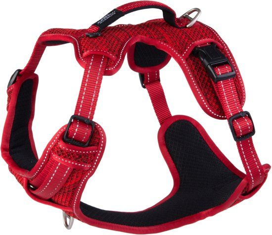 ROGZ FOR DOGS Rogz Explore Tuig Gevoerd Rood - Hondenharnas - 53-73 cm
