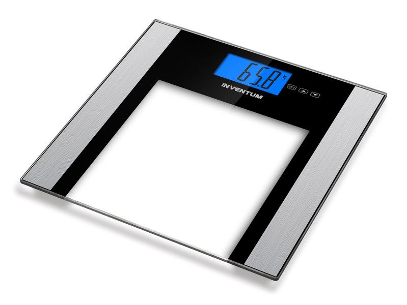 Inventum PW708ZW Personenweegschaal - Digitaal - Lichaamsanalyse - 10 gebruikers - Tot 180 kg - Zwart/RVS/Transparant