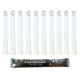 Cyalume Technologies SA9-1027078AM Lichtstaaf, 15 cm, originele militaire ChemLight Lightsticks in wit (10 stuks)