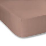 Plain Dyed Cotton Percal Rose Tan 200TC Fitted Sheet 120 x 200 cm