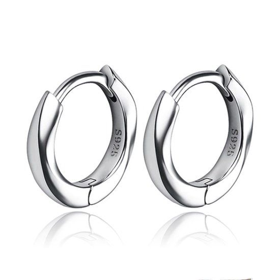 TJ Tom Jaxon Tom Jaxon Heren Oorbellen - Twist Zilver-12mm