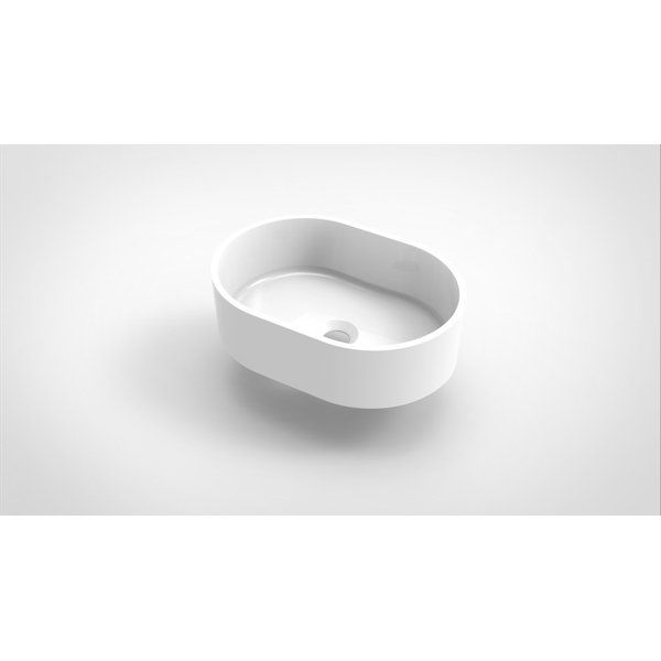 Arcqua Case opbouw waskom ovaal 40x28cm glans wit | WAS105562
