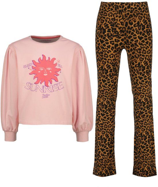 Vingino Winna Meisjes Pyjama Multicolor Brown Katoen/Elastaan Maat 122-128