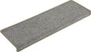 vidaXL Trapmatten 15 stuks 65x21x4 cm lichtgrijs met rechthoekige rand