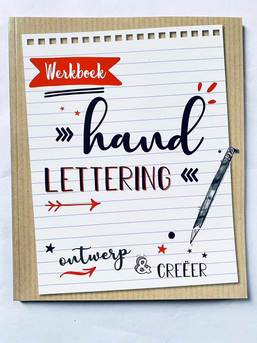 Werkboek handlettering Handlettering werkboek| Ontwerp & Creëer | Handlettering | kleurboek | Kleurboek voor volwassen |Handlettering leren | Leren | Diverse handlettering opdrachten | Posters | Monogrammen |