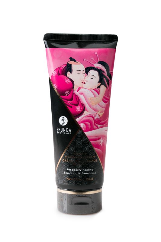 Shunga Eetbare Massagecrème - framboos