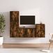 Maison Exclusive - Set de 4 meubles TV, placage chêne fumé, bois composite