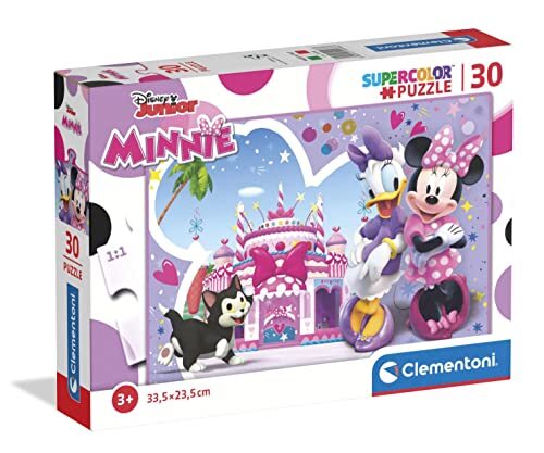 Clementoni - Disney Minnie Supercolor Minnie-30-delig, 3 jaar kinderen, cartoon-design, gemaakt in Italië, 20268, meerkleurig, medium