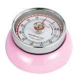 Zassenhaus Mechanische klassieke retro magnetische keukentimer, roze