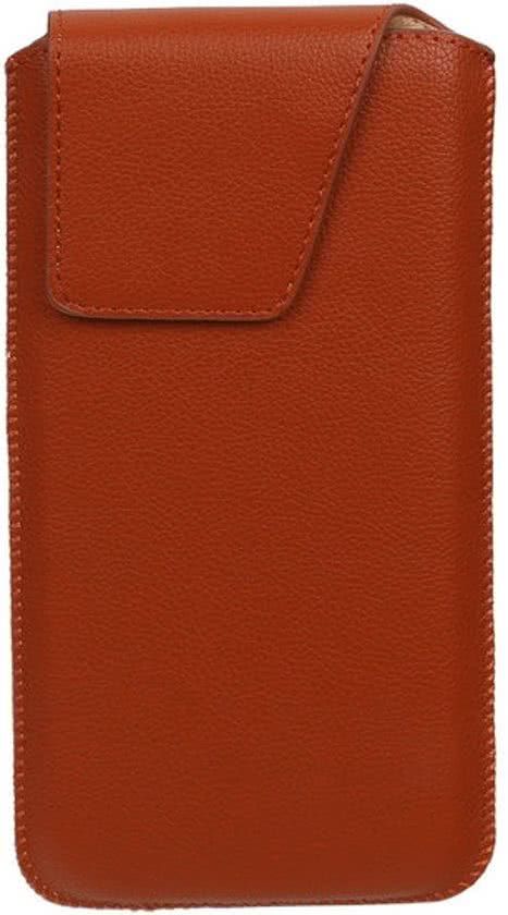 Best Cases .nl Huawei Ascend Y530 - Universele Leder look insteekhoes/pouch Model 1 - Bruin Medium