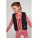 Jubel reversible teddy gilet Moon Flowers antraciet/roze