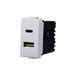 Elektronova Dual USB 2in1 Type-A + Type-C Oplaadbus Compatibel Bticino Matix 5VDC 3.1A Kleur Wit - Pak van 1 stuk
