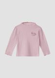 s.Oliver Geribbelde T-shirt met borduursel en pofmouwen voor baby's
