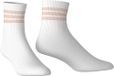 adidas 3-STRIPE HALF CREW SOCK, white/blush pink, 42-45
