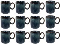 Cosy & Trendy Koffie mok Bilbao - 12 stuks - Blauw - 170 ml - Keramiek
