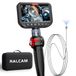 Ralcam Endoscoopcamera met licht, endoscoopcamera met 210° beweegbare kop, 3,0 mm sonde, 5 inch HD-scherm, IP67-inspectiecamera, 1,5 m roestvrijstalen serpentinebuis, buiscamera voor auto en huis