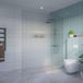 FortiFura Galeria Douche - glas met ribbels - 180x200cm - 8mm - nano - profiel voor blinde inbouw