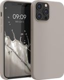 kwmobile telefoonhoesje geschikt voor Apple iPhone 12 Pro Max - Hoesje met siliconen coating - Smartphone case in taupe