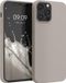 kwmobile telefoonhoesje geschikt voor Apple iPhone 12 Pro Max - Hoesje met siliconen coating - Smartphone case in taupe