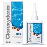 Clorexyderm ICF Clorexyderm OTO 150 milliliter - delicate oplossing voor het reinigen van oren van honden en katten - verwijdert vuil en overtollig oorsmeer