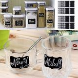 KELERINO. Keuken Etiket Labels Zwart - 108 stuks