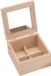 Glorex hobby Houten opbergkistje met sluiting en deksel - 13 x 13 x 7 cm - Sieraden - met vakjes en spiegel - Opberg kistjes