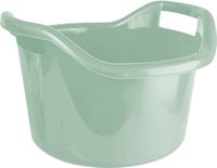Hega Hogar Grote teil/afwasbak/kuip - kunststof - rond - handvatten - 41 x 24 cm - 14 liter - mintgroen