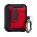 Bol Housse Robuste pour AirPods Pro 2 - Aspect Carbone, Rouge
