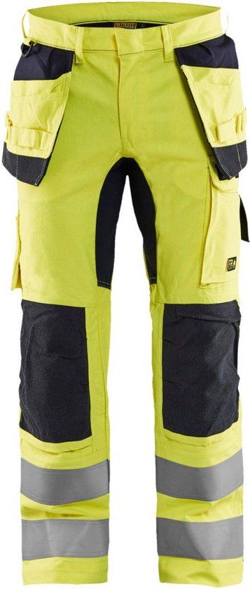 Blåkläder Multinorm werkbroek Inherent met stretch 1587-1512 - High Vis Geel/Marineblauw - C46