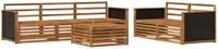 vidaXL - Bank loungeset - 5 zitplekken - Naturel - Massief Acacia Hout