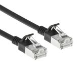 ACT Zwarte 1,5 meter LSZH S/FTP CAT7 slimline patchkabel snagless met RJ45 connectoren DF7951