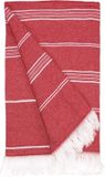 The One Towelling Hamamdoek - 100 x 180 cm - Handdoek - 60% Gerecycled Katoen & 40% Gerecycled Polyester - Rood