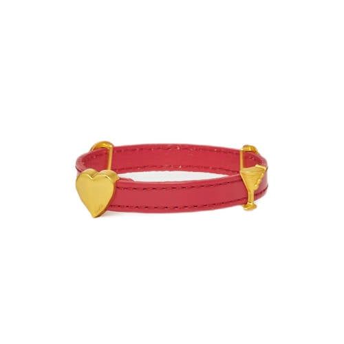 Fabienne Chapot leren armband rood