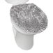 SoHome Spa Step Luxe Pluche Chenille Shag Machine Wasbaar Ultra Zachte Standaard Toilet Deksel Cover 47 cm x 49,8 cm Lichtgrijs