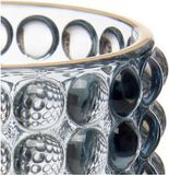 Giftedecor Kaarshouder Punten Blauw Gouden Glas (8,5 x 12,5 x 8,5 cm)