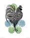 The Art Group Amanda Colville (Cockerel) - Kunstdruk 40 x 50cm, Papier, Multi kleuren, 40 x 50 x 1,3 cm