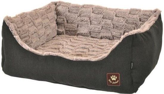 VADIGRAN Mand Asma - Antraciet/grijs - 75x60cm - Pluche - Voor honden en katten