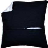 Thea Gouverneur Kussenrug met Rits - Zwart - Katoen - 40x40 CM - DIY - 23.5901