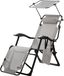 CampFeuer lit de camping avec auvent, gris