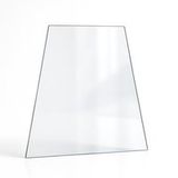 Invicta Vitre Chamane - Verre Trapèze Isocèle Pour Poêle À Bois - 410 / 350 X 565 X 4 Mm (l1/l2 X H1) - 4 Mm