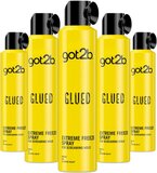 Got2b Glued Hairspray - 6 x 300ml - Ultra-sterke Fixatie - 72u Hold - Voordeelverpakking