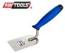 Awtools Spaan en roestvrij staal pour stucwerk, 100mm, met rubberen handgreep
