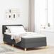 Maison Exclusive - Lit boxspring avec tête de lit, gris foncé, 100 x 200 cm, rembourré