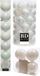 Decoris Kaemingk B.V. Kerstversiering kunststof kerstballen parelmoer wit 6-8-10 cm pakket van 59x stuks